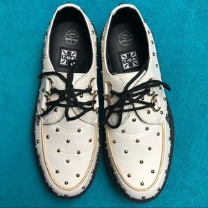 TUK White with Gold Stud Creeper